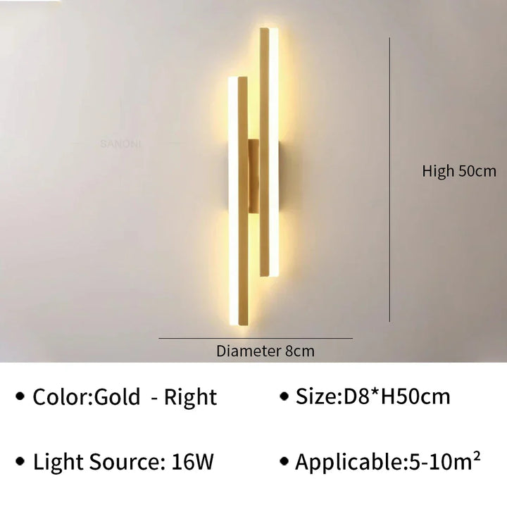 Moderne LED wandlamp – Stijlvolle wandlamp voor woonkamer, trap, slaapkamer en gangverlichting