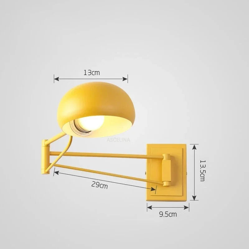 Moderne opvouwbare LED-wandlamp - intrekbare oogvriendelijke wandlamp voor slaapkamer, studie, woonkamer en badkamer