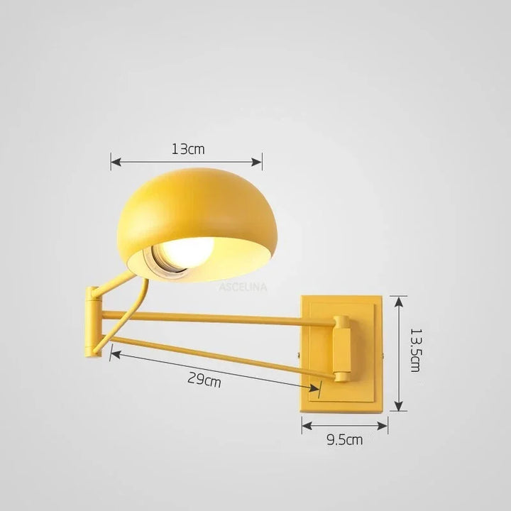 Moderne opvouwbare LED-wandlamp - intrekbare oogvriendelijke wandlamp voor slaapkamer, studie, woonkamer en badkamer