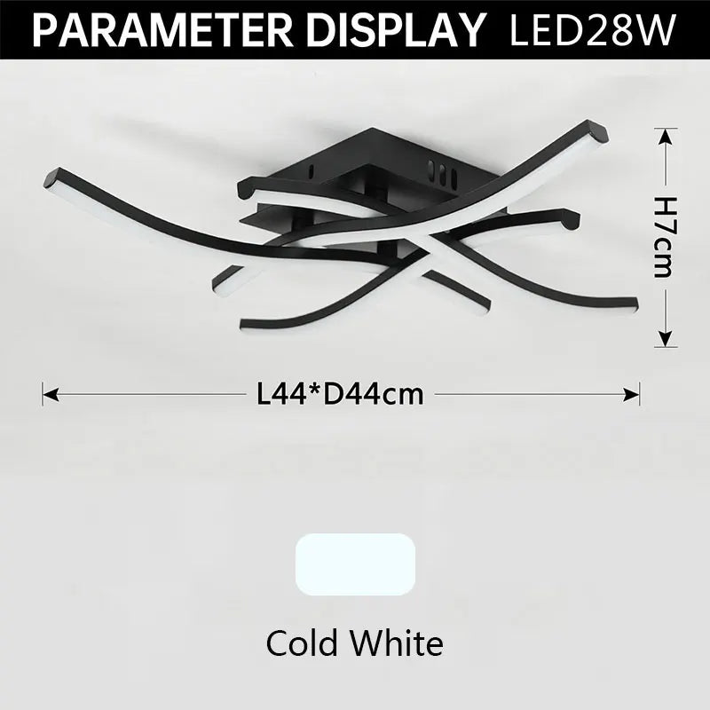 Moderne LED plafondlamp voor woonkamer, eetkamer, slaapkamer en balkon