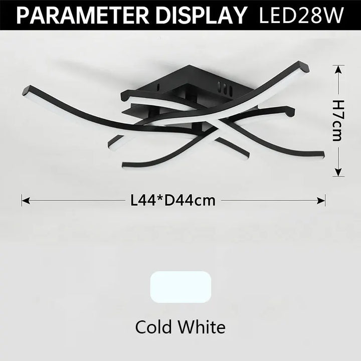 Moderne LED plafondlamp voor woonkamer, eetkamer, slaapkamer en balkon