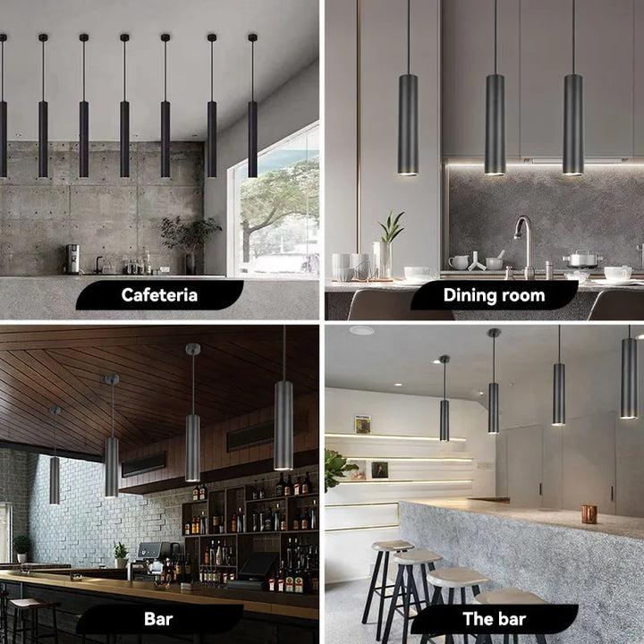 Moderne LED Hanglamp – Slanke Cilindrische Hanglamp voor Keuken, Woonkamer en Slaapkamer Decor