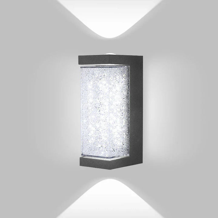 Moderne waterdichte LED-buitenwandlamp - Kristal-wandlamp voor tuin-, patio- en deurverlichting