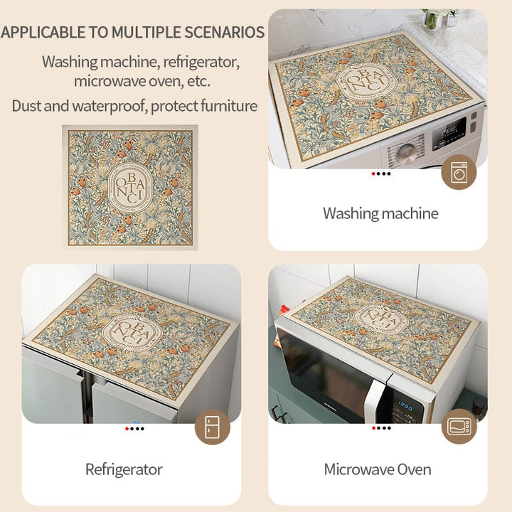 Arosta | Retro Bloemen Wasmachine Dekzeil Drainer Mat