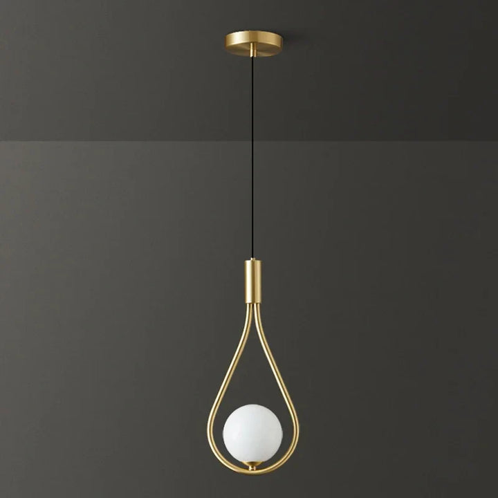 Moderne LED Hanglamp – Noordse gesatineerde glazen bal kroonluchter met G9-lamp voor slaapkamer, woonkamer en eetkamer