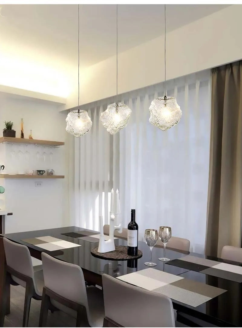 Nordic Glas Hanglamp – Hedendaagse LED Verlichting Installatie voor Eettafel, Bar en Entreegebied