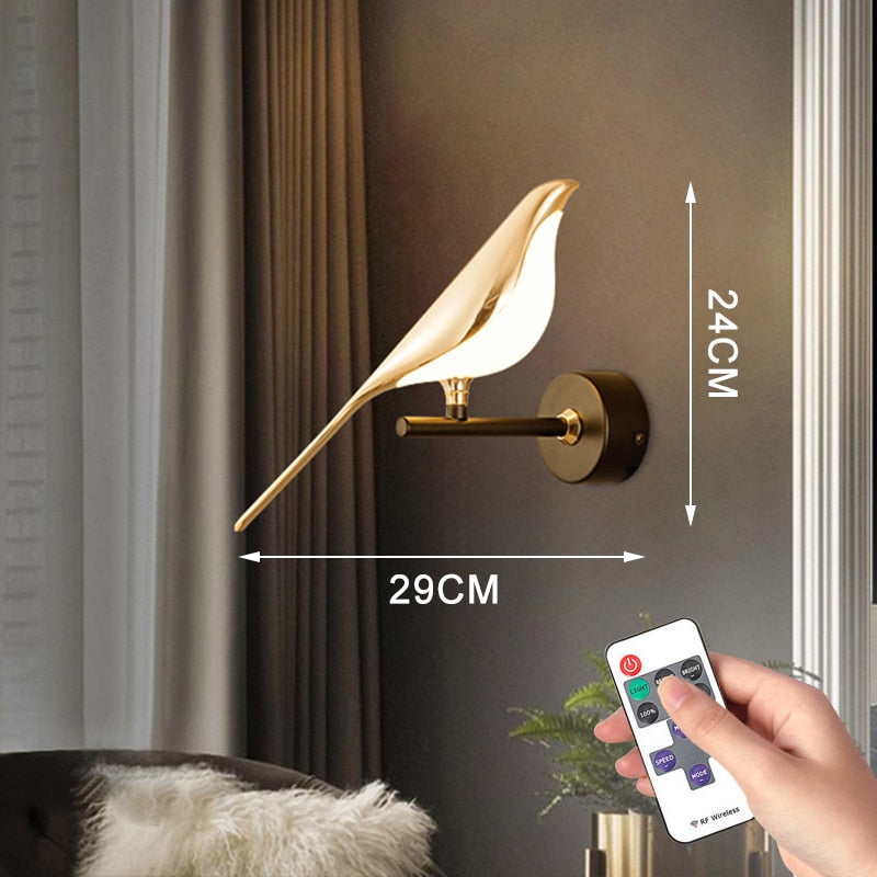 Moderne Nordic Wand Vogel Lamp