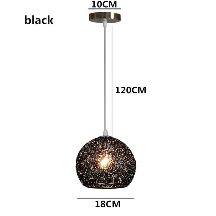 Moderne Kleurrijke Ronde Hanglamp – E27 LED Hanglamp voor Slaapkamer, Woonkamer, Café en Restaurant