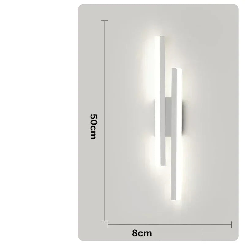 LED slaapkamer wandlamp wand acryl lampenkap binnenverlichting voor woonkamer gang lichtarmatuur 50 cm 16 W