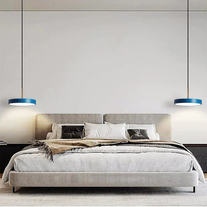 Moderne LED hanglamp – 23/30 cm schijf hanglamp voor slaapkamer, woonkamer, kantoor engang – dimbare LED plafondlamp