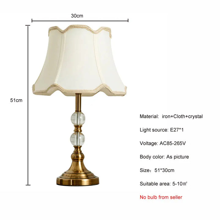 Amerikaanse imitatie koper kristal nachttischlamp - moderne Europese stijl bureau lamp