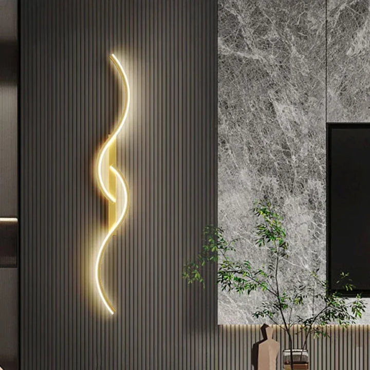 Moderne LED Wandlamp - Hedendaagse Wandlamp voor Woonkamer, Slaapkamer, Eetkamer en Hal - Op- en Neer-verlichting, Dimbaar, Touch-schakelaar, Interieurdecoratie
