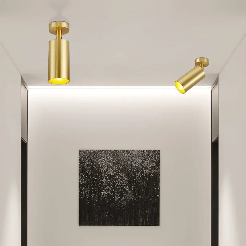 Moderne Gouden Spotlight Plafondlamp – Nordic Minimalistische E27 LED Licht voor Woonkamer, Slaapkamer en Keuken