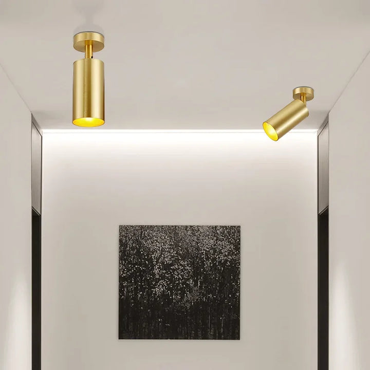 Moderne Gouden Spotlight Plafondlamp – Nordic Minimalistische E27 LED Licht voor Woonkamer, Slaapkamer en Keuken