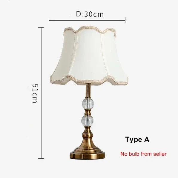 Amerikaanse imitatie koper kristal nachttischlamp - moderne Europese stijl bureau lamp
