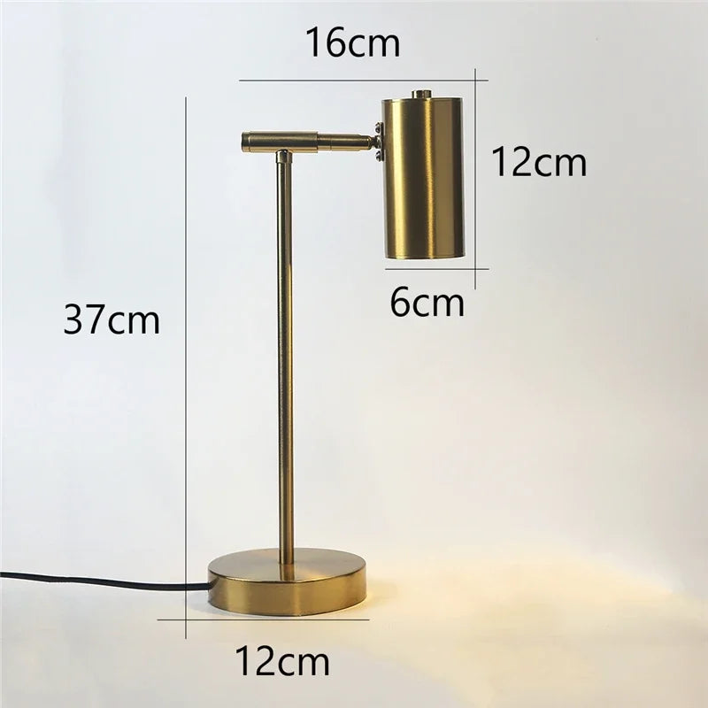 Moderne gouden tafellamp - Oogvriendelijke LED leeslamp voor studie, slaapkamer en woonkamer decor