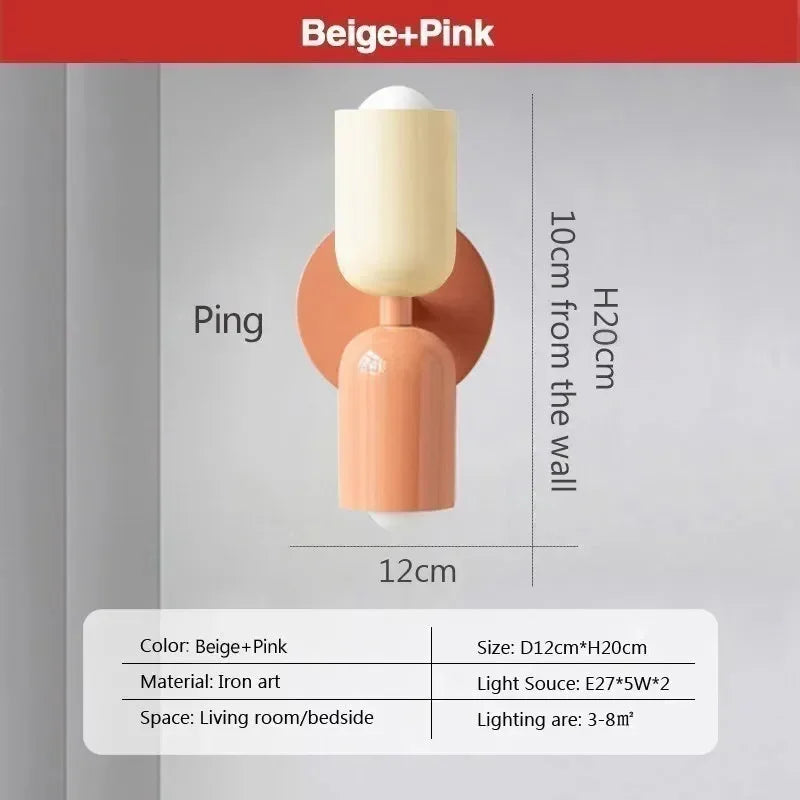 Nordic LED Wandlampen – Moderne Minimalistische Dubbele Wandlamp voor Woonkamer, Slaapkamer, Studie en Binnendecoratie