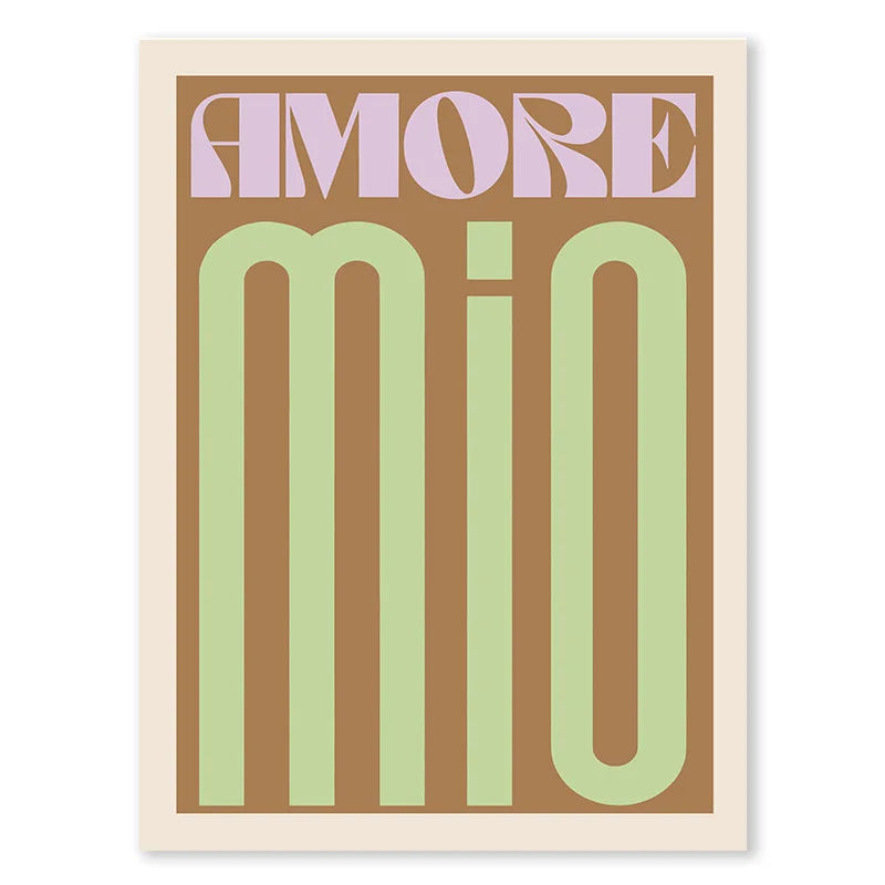 Roze Retro Liefde Quote Wandkunst Fijne Canvasafdrukken Typografische Beelden voor Slaapkamer Woonkamer Hotelkamer Modern Appartement Wanddecoratie