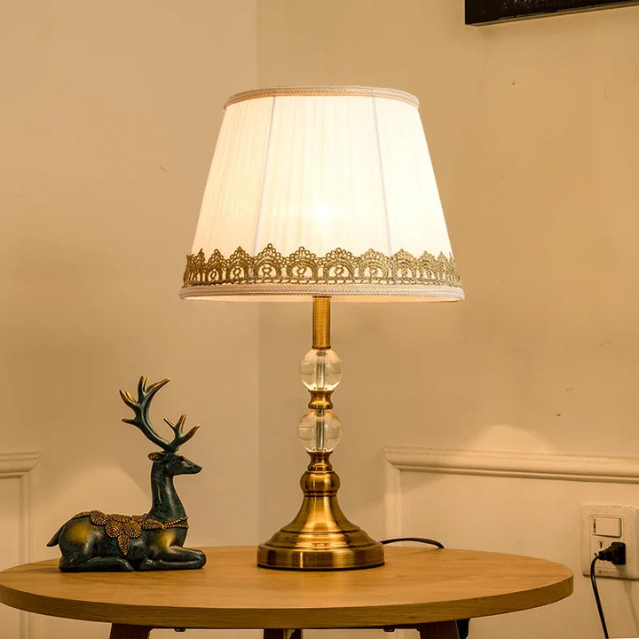 Amerikaanse imitatie koper kristal nachttischlamp - moderne Europese stijl bureau lamp