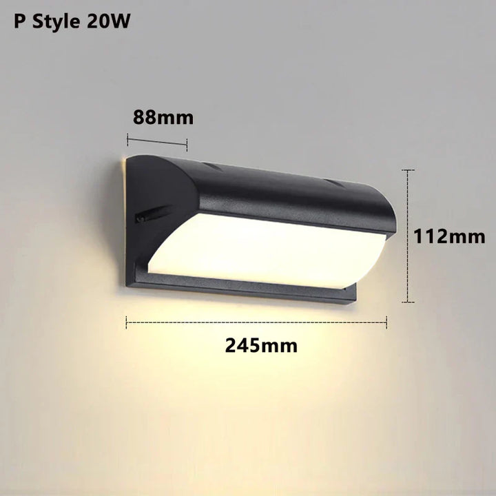 Moderne LED-Wandlamp voor buiten met bewegingssensor - Waterdichte IP65-verandalampen voor balkon tuin