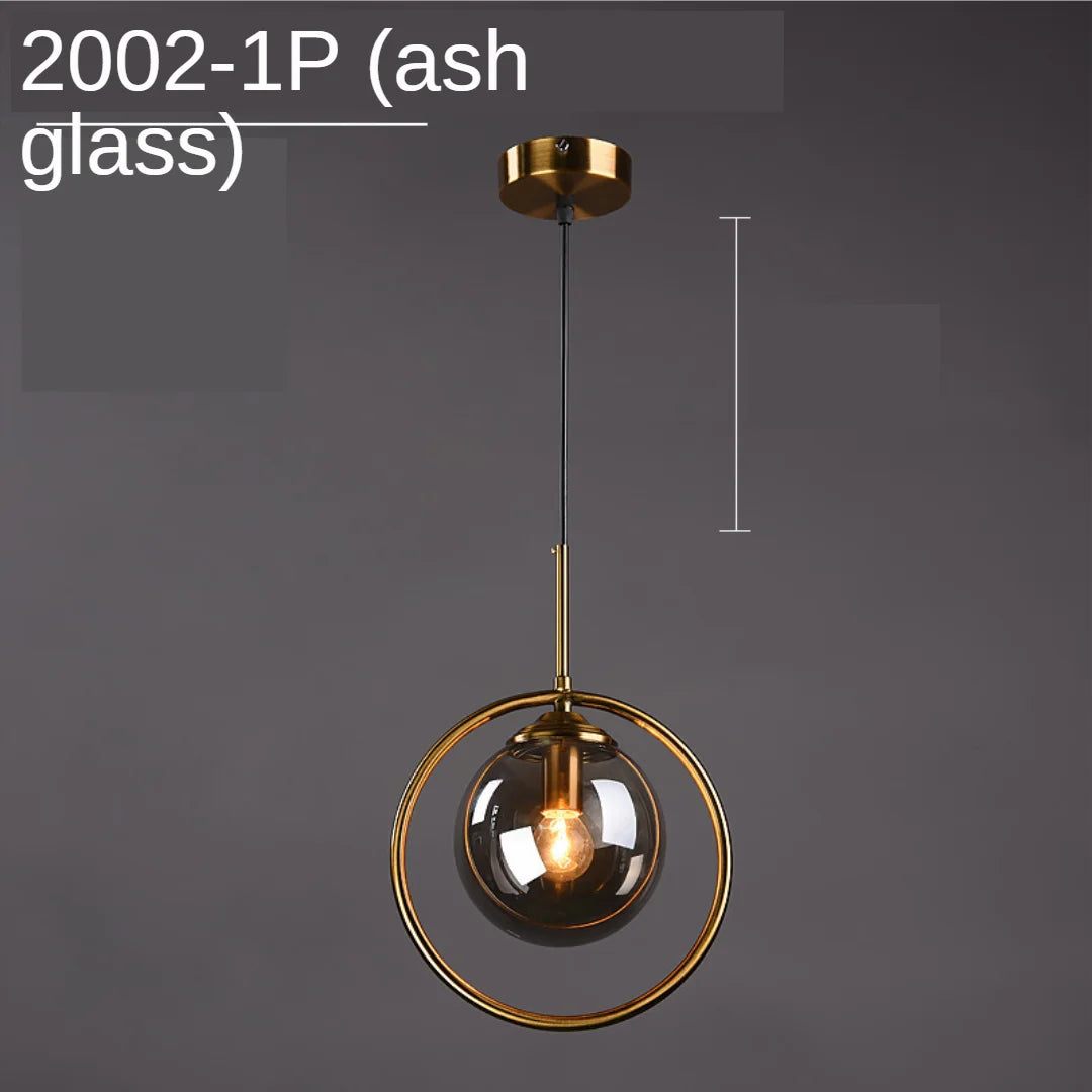 Moderne glas hanglampen voor slaapkamer nachttafel badkamer hanglamp plafondlampen hotel restaurant decoratie ring