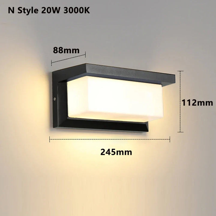 Moderne LED-Wandlamp voor buiten met bewegingssensor - Waterdichte IP65-verandalampen voor balkon tuin