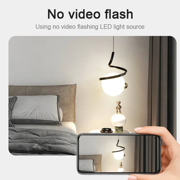 Nordic Glass LED Hanglamp – 3-Kleur Temperatuur, Eenmalige Hanglamp voor Eetkamer, Slaapkamer en Woonkamer Decoratie (5-10 m² Dekking)