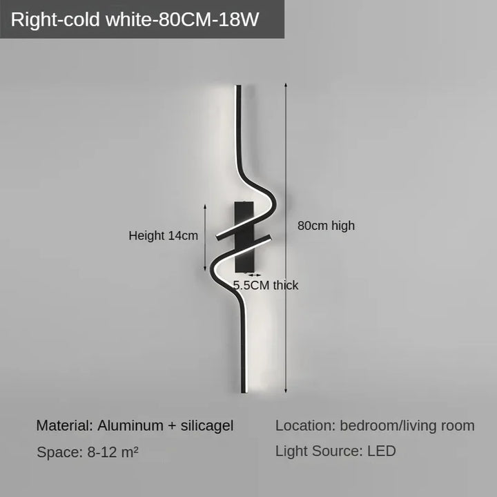 Moderne Minimalistische Strepen LED Wandlamp Slaapkamer Verlichting voor Nachttafel Wandlamp LED Licht Woonkamer TV Sofa Achtergrond Wandlamp