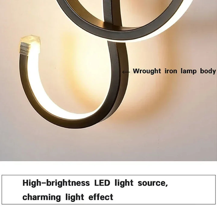 Moderne LED Wandlamp - Muzieknoot Wandlamp voor Slaapkamer, Woonkamer en Kantoor, Aan/Uit Touch, Op en Neer Lichtrichting, Binnen Decoratie