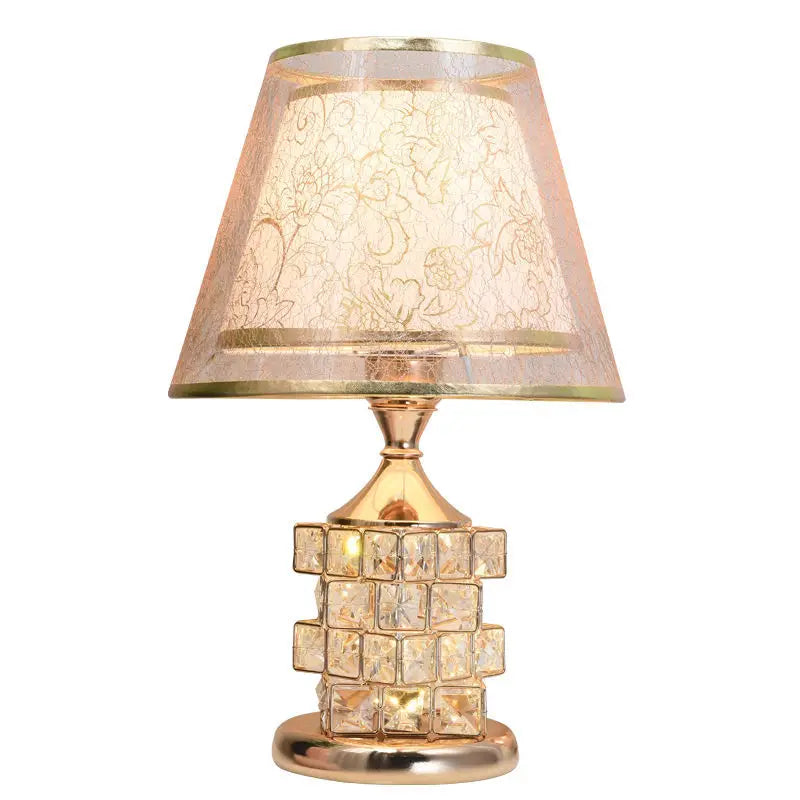 Moderne Kristall Tafellamp – Europese stijl luxe lamp voor huwelijkscadeau-ideeën, schattige slaapkamer en woondecoratie