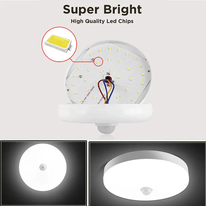LED PIR bewegingssensor plafondlamp - moderne verlichting voor slaapkamer, woonkamer, trappenverlichting