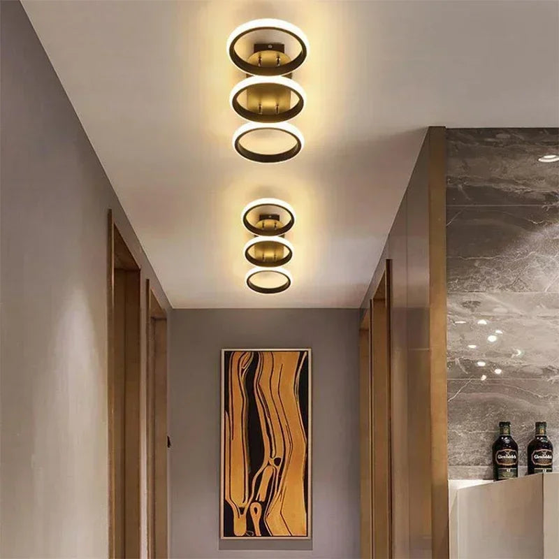 Moderne LED plafondlamp kroonluchter – Stijlvolle meerkopige ringlamp voor slaapkamer, woonkamer, gang, eetkamer en interieurs