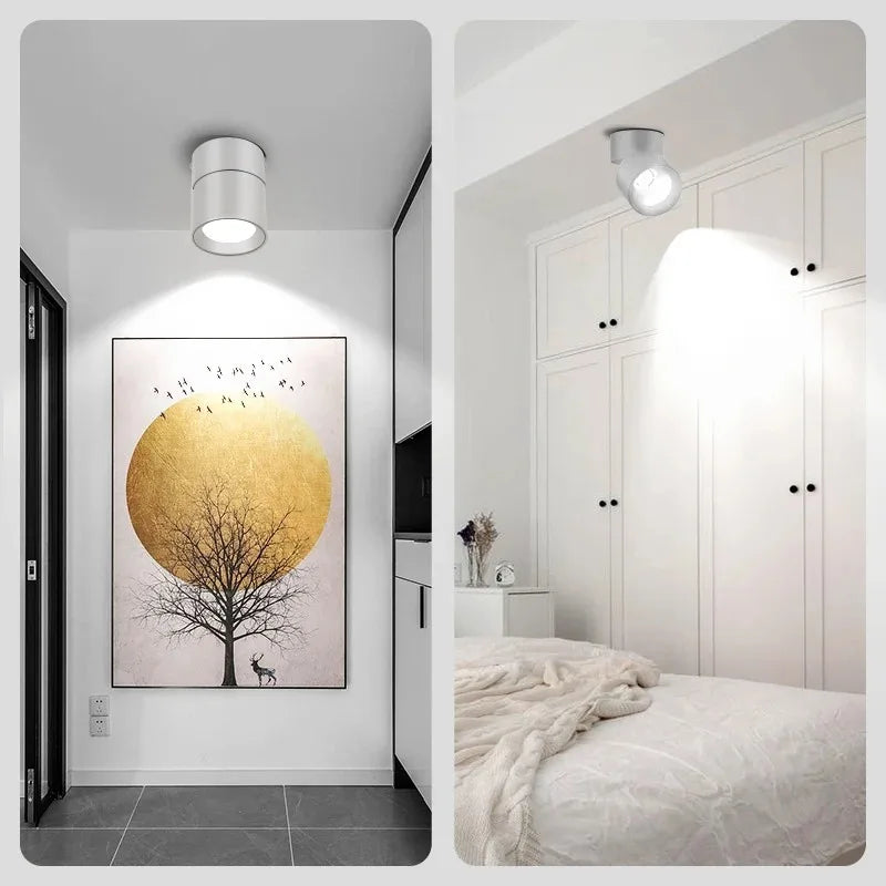 Moderne LED Wandlamp - Ronde Opbouw Inbouwlamp met Neutrale, Koele en Warme Lichtopties voor Keuken, Slaapkamer, Eetkamer en Meer