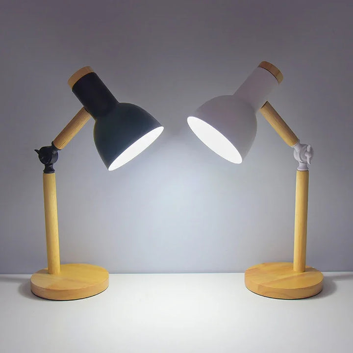 Artistieke paddenstoelvormige houten bureaulamp: Verlicht je ruimte met stijl