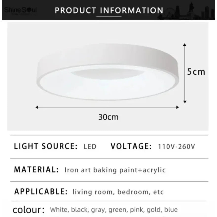 Moderne Macaron LED Plafondlamp - Verstelbaar rond ontwerp met afstandsbediening dimmen voor slaapkamer, woonkamer en gang