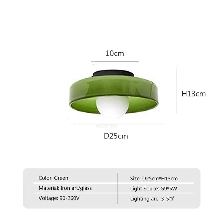 Moderne dubbele glazen plafondlamp – G9-lamp wandlamp voor woonkamer, slaapkamer, hal en balkon