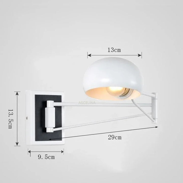Moderne opvouwbare LED-wandlamp - intrekbare oogvriendelijke wandlamp voor slaapkamer, studie, woonkamer en badkamer