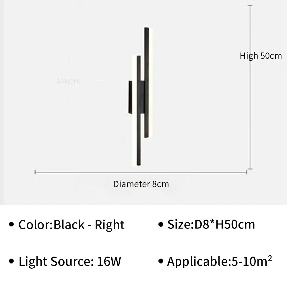 Moderne LED wandlamp – Stijlvolle wandlamp voor woonkamer, trap, slaapkamer en gangverlichting