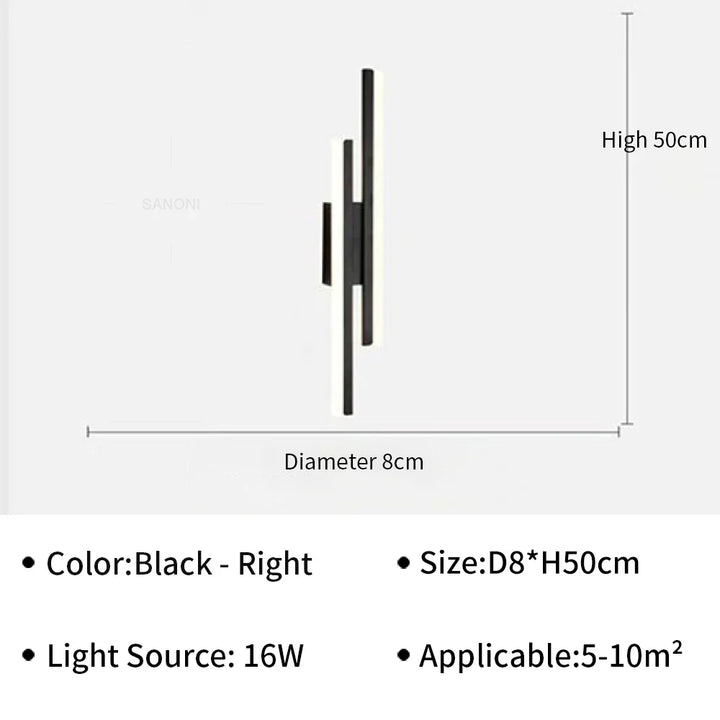 Moderne LED wandlamp – Stijlvolle wandlamp voor woonkamer, trap, slaapkamer en gangverlichting