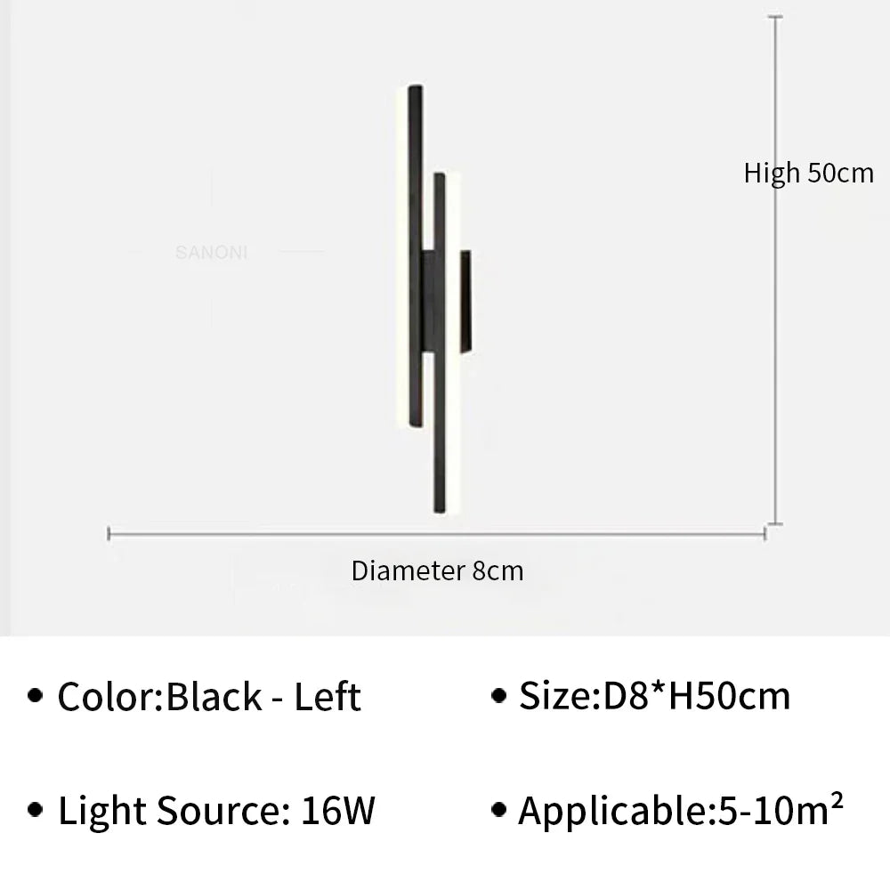 Moderne LED wandlamp – Stijlvolle wandlamp voor woonkamer, trap, slaapkamer en gangverlichting