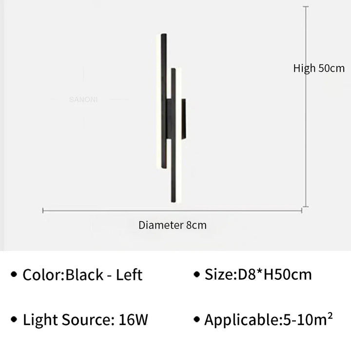 Moderne LED wandlamp – Stijlvolle wandlamp voor woonkamer, trap, slaapkamer en gangverlichting