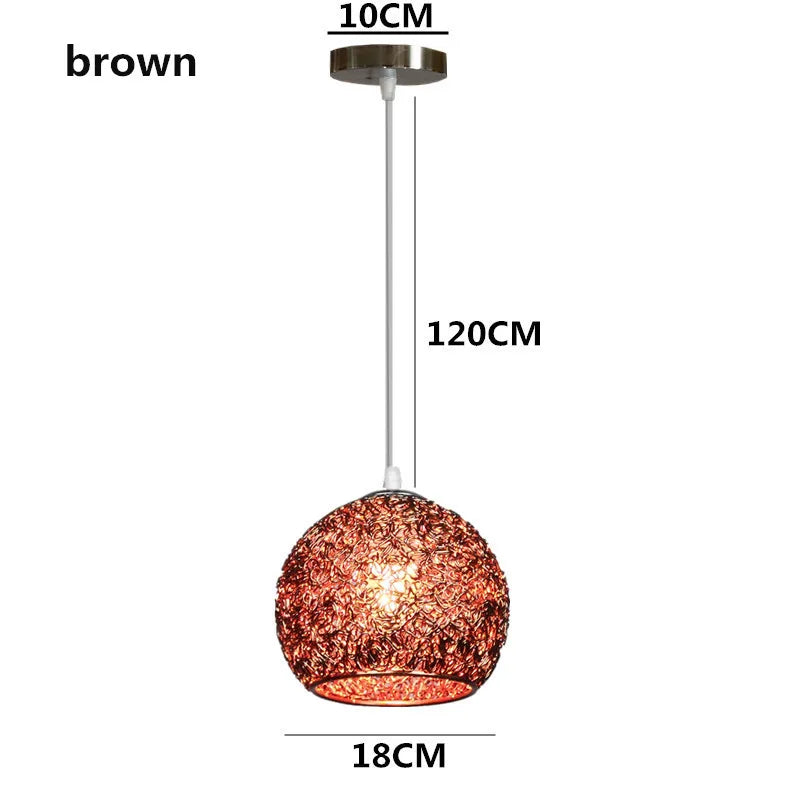 Moderne Kleurrijke Ronde Hanglamp – E27 LED Hanglamp voor Slaapkamer, Woonkamer, Café en Restaurant