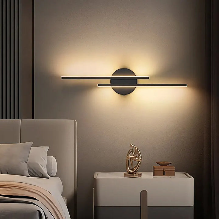 Moderne Dual-Line LED Wandlamp – Dimbare Boven & Onder Wandlicht voor Slaapkamer, Kantoor, Eetkamer en TV Achtergronddecoratie