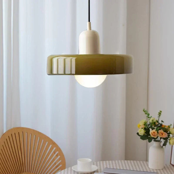 Nordic Glas Pendellicht – Moderne LED Hanglamp voor Woonkamer, Slaapkamer, Eetkamer en Bar, 3 Snoep Kleuren