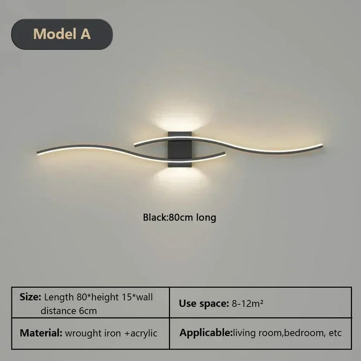 Moderne LED Wandlamp – Dimbare Op- en Neerwaartse Wandlamp voor Slaapkamer, Woonkamer en Interieurs