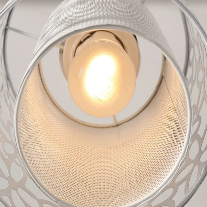 Moderner Witte Kristallen Hanglamp – Ingebouwde Plafondlamp met LED-lampen voor Slaapkamer, Woonkamer, Keuken en Trappen