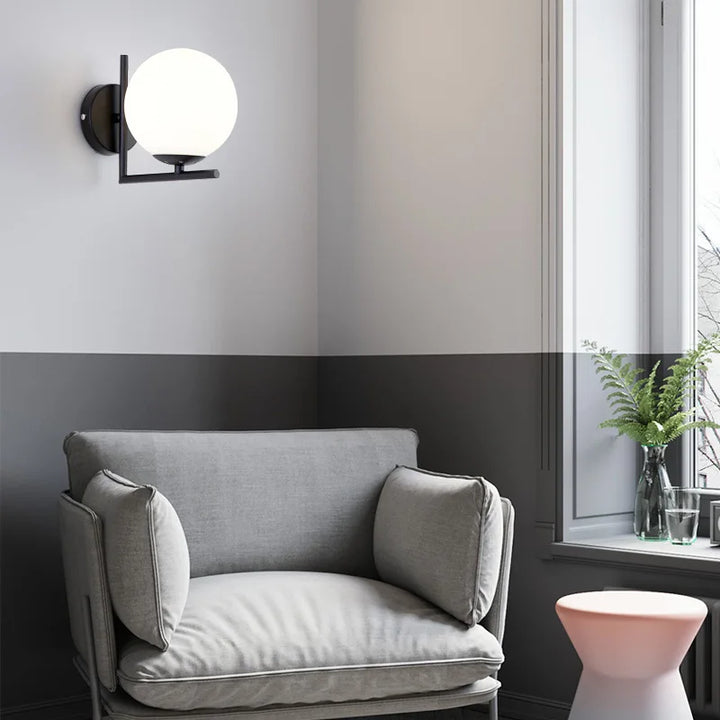 Moderne Minimalistische LED Wandlamp – Europese Stijl Glazen Wandlamp voor Woonkamer, Slaapkamer en Nachttafel