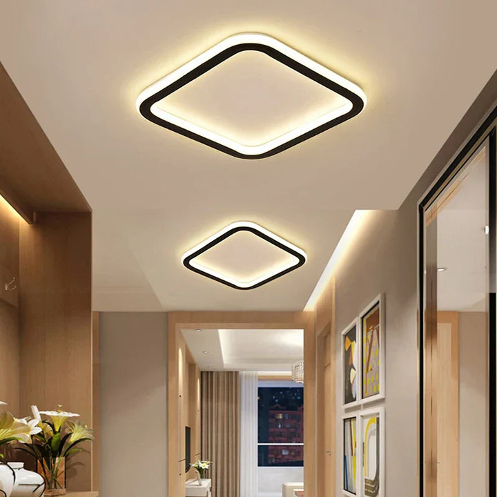 Moderne minimalistische plafondlamp – vierkant/rond LED oogbeschermlamp voor slaapkamer, kantoor, woonkamer en lounge ruimtes (90-260V)