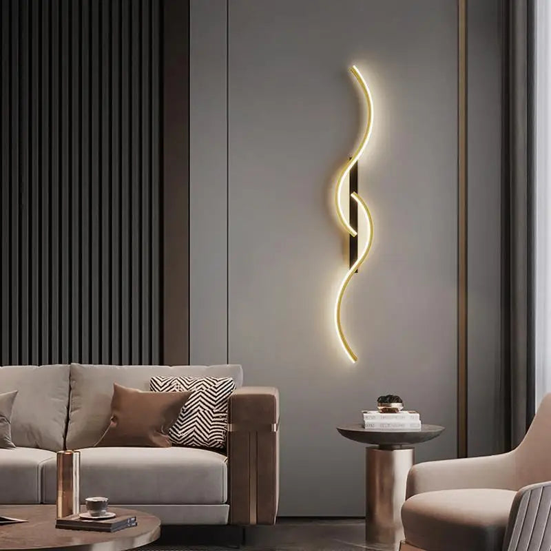 Moderne LED Wandlamp - Hedendaagse Wandlamp voor Woonkamer, Slaapkamer, Eetkamer en Hal - Op- en Neer-verlichting, Dimbaar, Touch-schakelaar, Interieurdecoratie