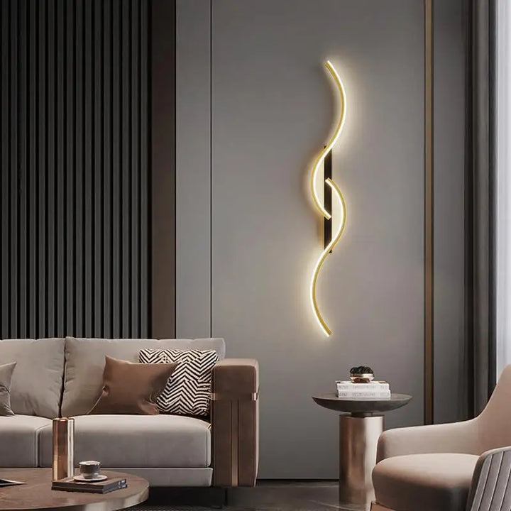 Moderne LED Wandlamp - Hedendaagse Wandlamp voor Woonkamer, Slaapkamer, Eetkamer en Hal - Op- en Neer-verlichting, Dimbaar, Touch-schakelaar, Interieurdecoratie